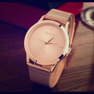 Rose Gold Stainless Steel Rejoles Mujer Watch